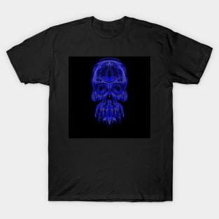 Electroluminated Skull - Blue T-Shirt